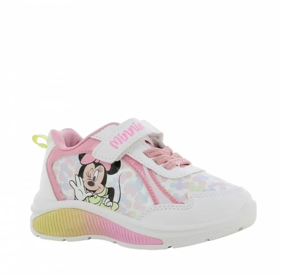 MINNIE MOUSE SNEAKERS DM011115 LIGHTS LED WHITE/PINK