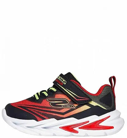 SKECHERS S LIGHTS-FLEX-GLOW ULTRA  400139N/BKRD BLACK/RED