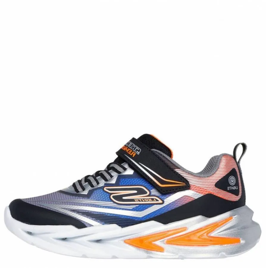 SKECHERS S LIGHTS-FLEX-GLOW ULTRA 400139N/BKSL BLACK/SILVER