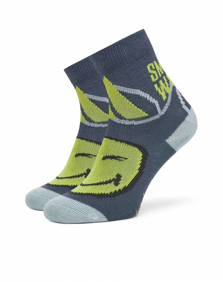 ADIDAS SMILEY SOCKS  3PS JG5804 CARBON/PRLOIN/BYELLO