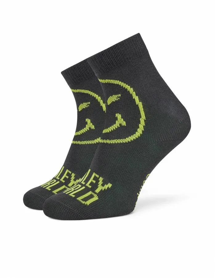 ADIDAS SMILEY SOCKS  3PS JG5804 CARBON/PRLOIN/BYELLO
