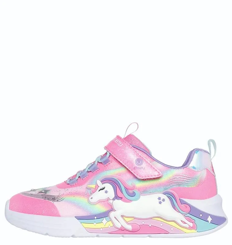 SKECHERS S LIGHTS-UNICORN CHASER 302298L/PKMT PINK/MULTI