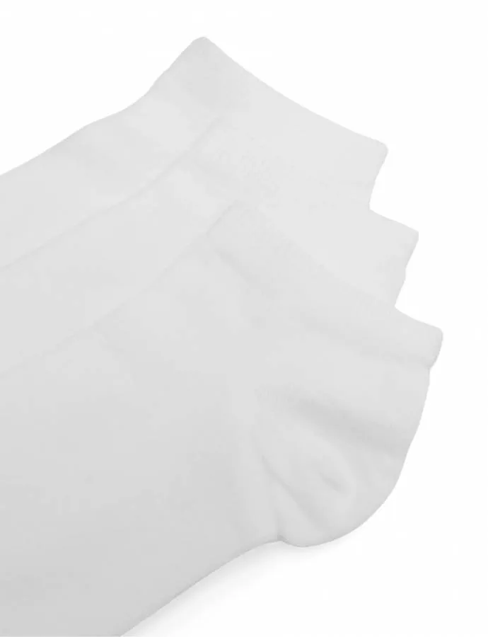 ADIDAS THIN LINEAR LOW-CUT SOCKS 3 PAIRS HT3447 WHITE/BLACK