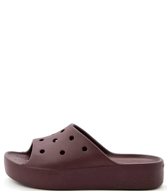 CROCS CLASSIC PLATFORM SLIDE 208180-6WD DARK CHERRY
