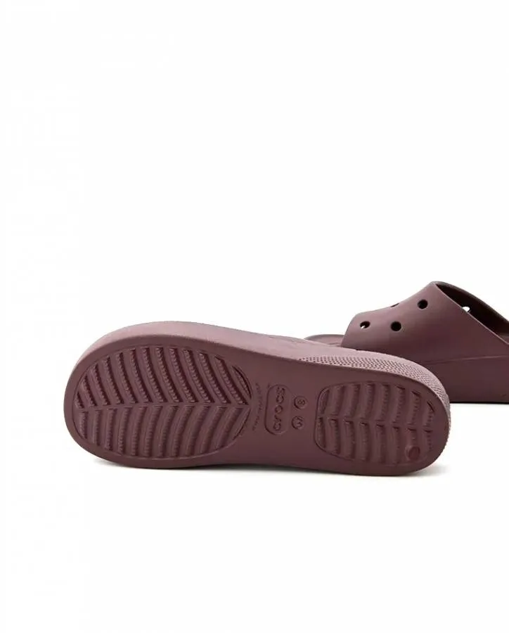 CROCS CLASSIC PLATFORM SLIDE 208180-6WD DARK CHERRY