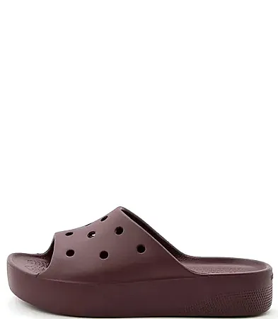 CROCS CLASSIC PLATFORM SLIDE 208180-6WD DARK CHERRY