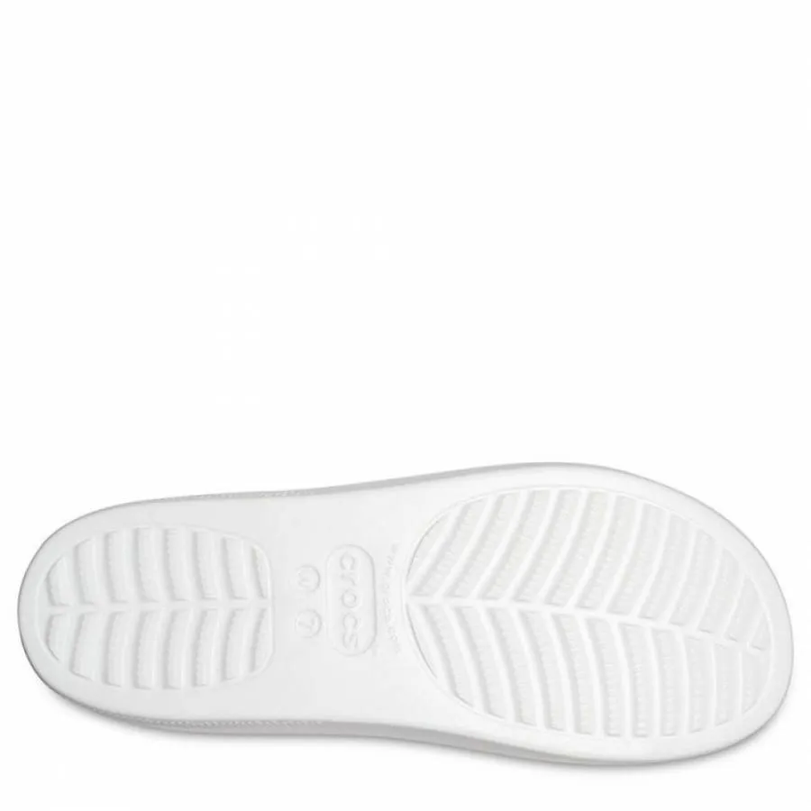 CROCS CLASSIC PLATFORM SLIDES 208180-100 WHITE