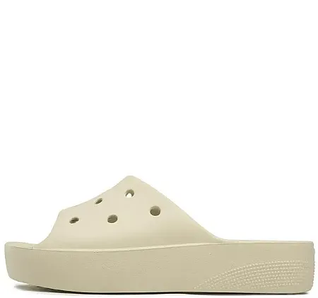 CROCS CLASSIC PLATFORM SLIDES 208180-2Y2 BONE