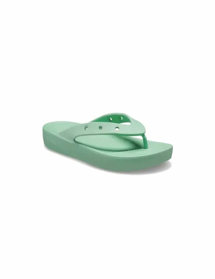 CROCS CLASSIC PLATFORM FLIP W 207714-3UG JADE STONE