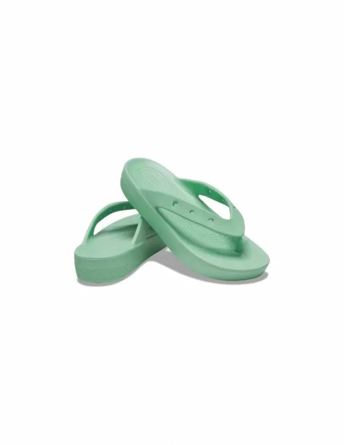 CROCS CLASSIC PLATFORM FLIP W 207714-3UG JADE STONE