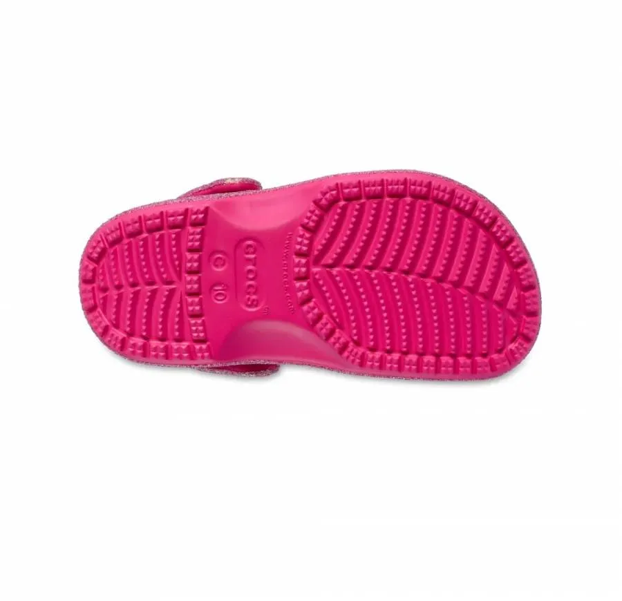 CROCS CLASSIC IRIDESCENT GLITTER CLOG K 210985-6ZQ DRAGON FRUIT