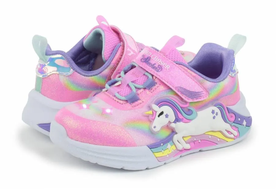 SKECHERS UNICORN CHASER S LIGHTS 302298N-PKMT PINK/MULTI