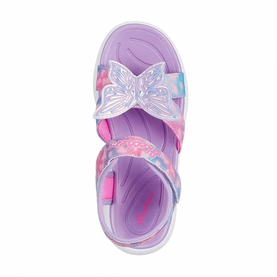 SKECHERS JUMPSTERS SANDAL S LIGHTS BUTTERFLY BRITES 303109L/LVMT LAVENDER/MULTI