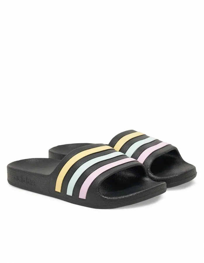ADIDAS ADILETTE AQUA KIDS SLIDES JP5774 CBLACK/ORGTIN/HALMIN