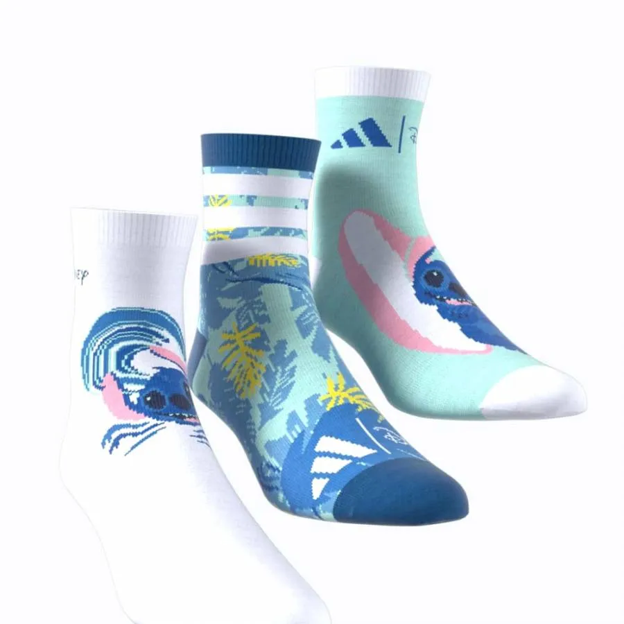 ADIDAS LK DY LS 3P SOCKS JD8120 SO WHITE/LTBLUE/SEFLAQ