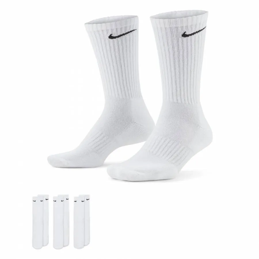 NIKE EVERYDAY CUSHION CREW 3PAIRS SX7664-100 WHITE/WHITE