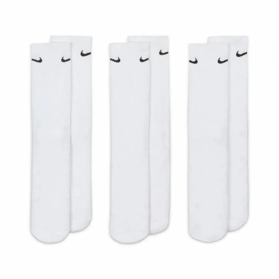 NIKE EVERYDAY CUSHION CREW 3PAIRS SX7664-100 WHITE/WHITE