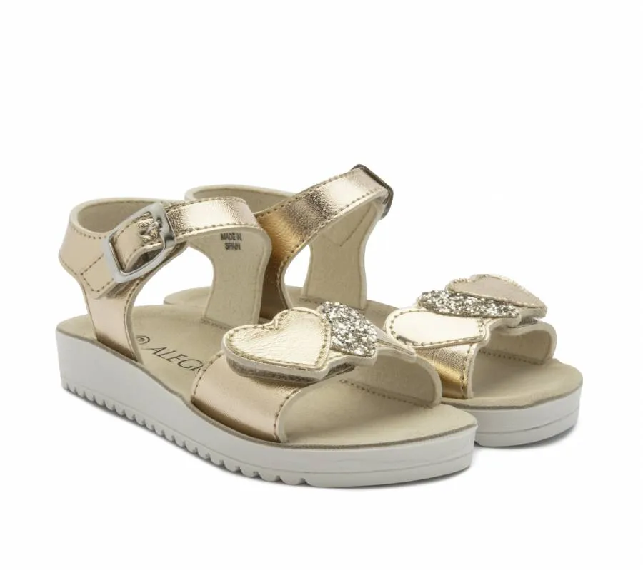 ALEGRIA SANDALS GIRLS 14167 ROSE/GOLD