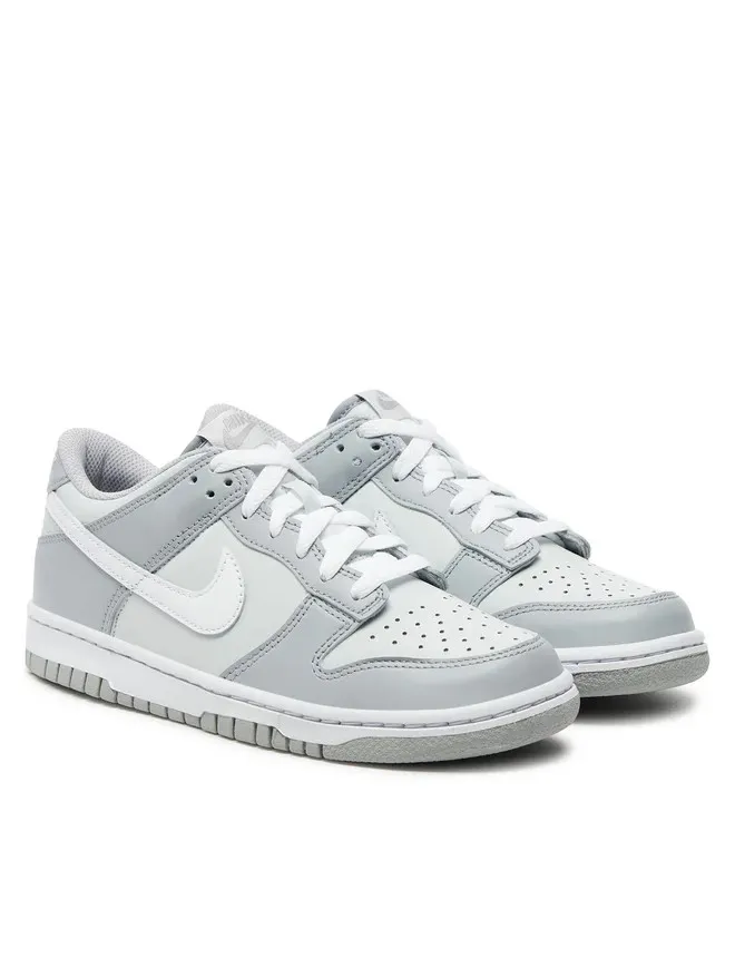 NIKE DUNK LOW GS DH9765 001 PURE PLATINUM/WHITE/WOLF GREY