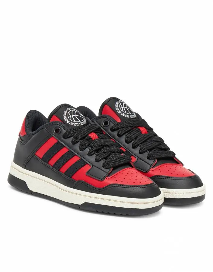 ADIDAS RAPID COURT LOW JR JR1020 CBLACK/COLRED/CWHITE