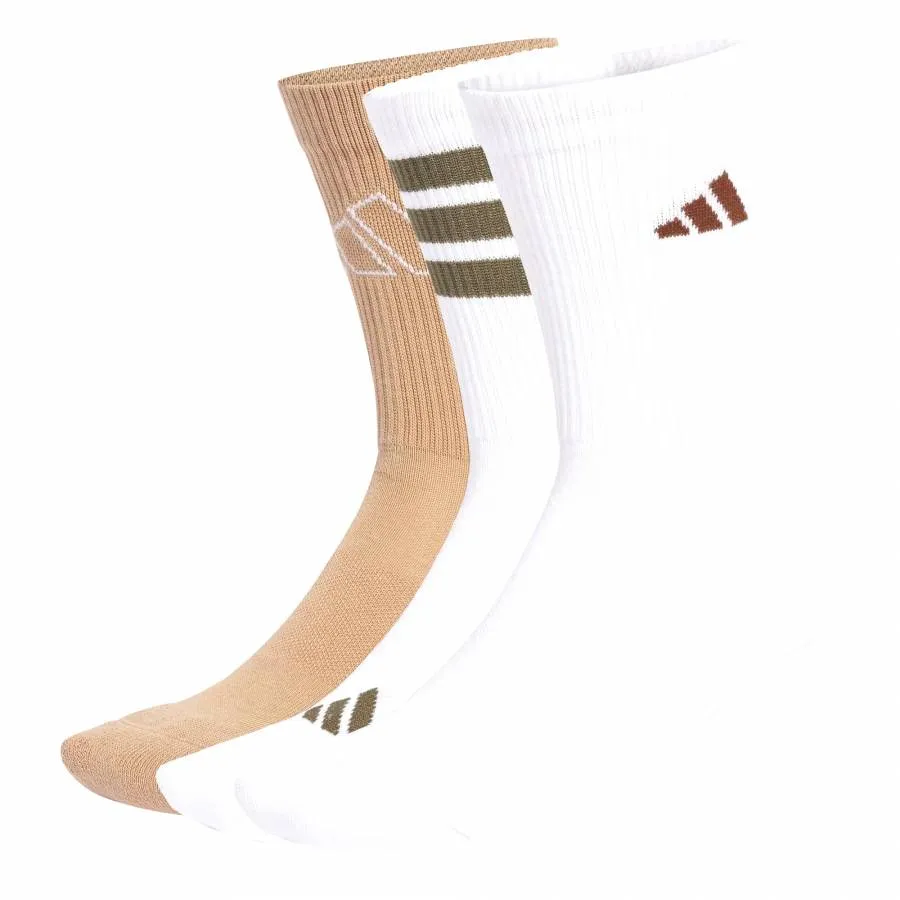 ADIDAS SOCKS LOGO PACK 3PP JW3646 WHITE/OLISTR/WARSAN