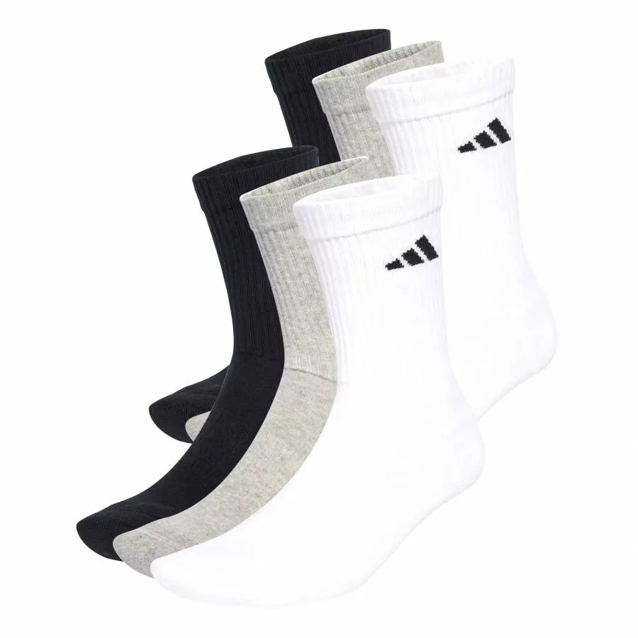 ADIDAS SOCKS C NEWLOGOCRW 6P  JW6008 WHITE/MGREYH/BLACK
