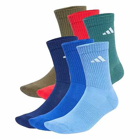 ADIDAS SOCKS  C NEWLOGOCRW 6P JW2774 DKBLUE/ROYBLU/OLISTR
