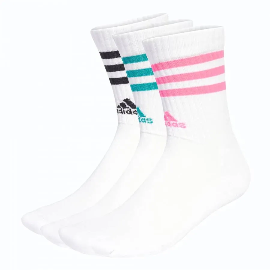 ADIDAS SOCKS3S C SPW CRW 3P  JW2765 WHITE/PURTEA/LUCPNK