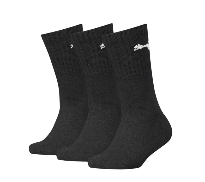 PUMA SPORT SOCKS JR 3P DOBOTEX 907958 01 BLACK/BLACK