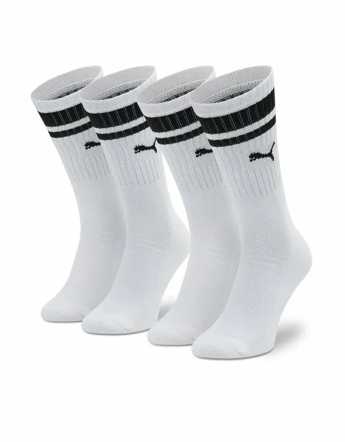 PUMA SPORT SOCKS 2P DOBOTEX CREW HERITAGE 907944 02 WHITE/BLACK