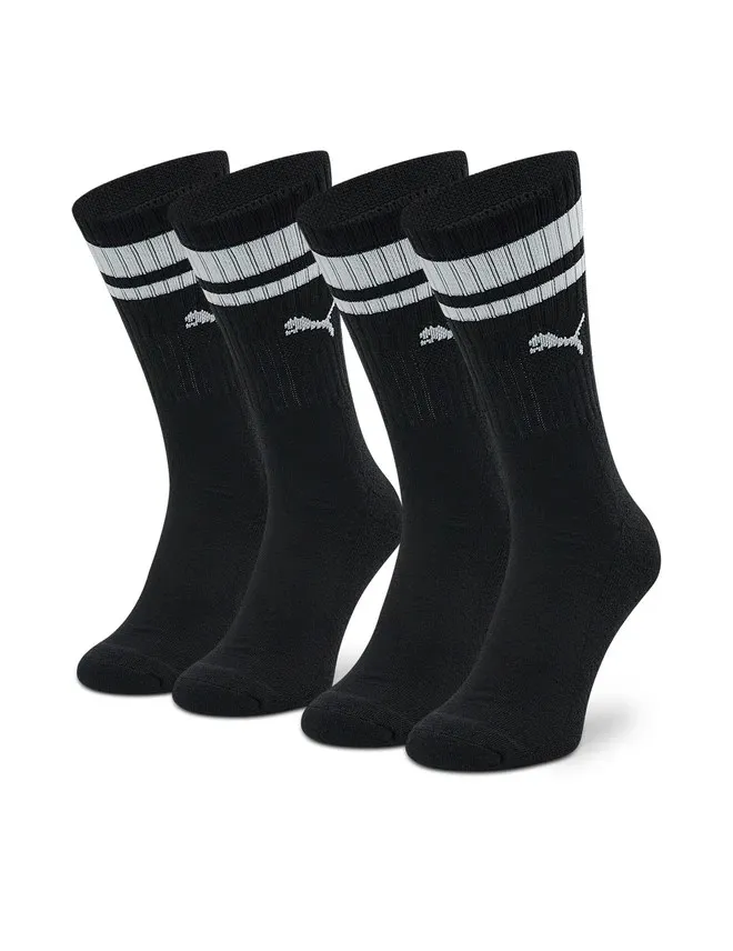 PUMA SPORT SOCKS 2P DOBOTEX CREW HERITAGE 907944 01 WHITE/BLACK
