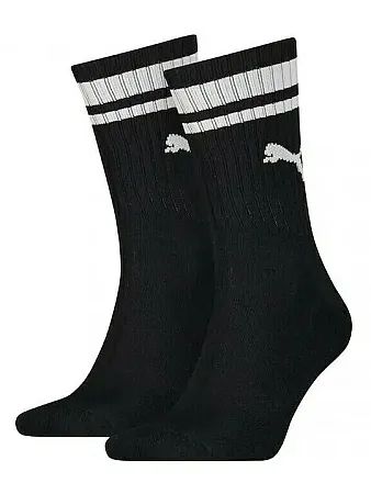 PUMA SPORT SOCKS 2P DOBOTEX CREW HERITAGE 907944 01 WHITE/BLACK