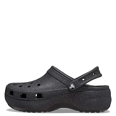 CROCS CLASSIC PLATFORM GLITTER CLOGW 207241-001 BLACK/GLITTER