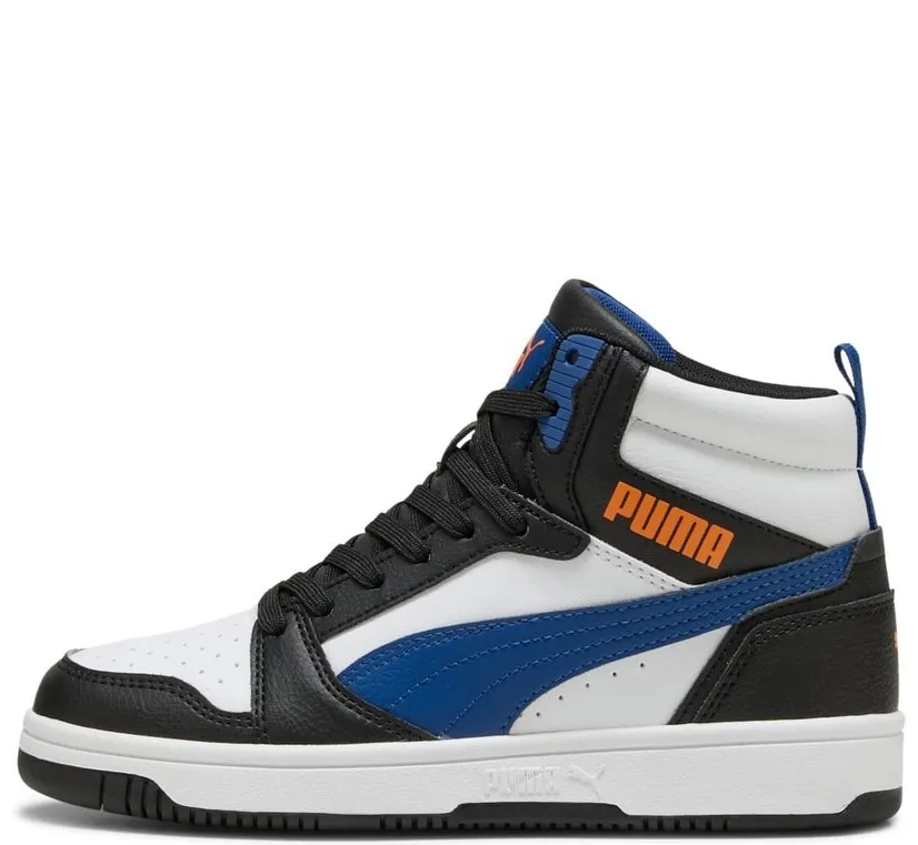 PUMA REBOUND V6 MID JR 393831 31 WHITE CLYDE ROYAL BLACK