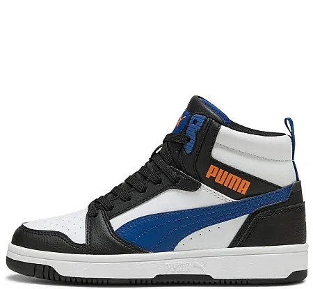 PUMA REBOUND V6 MID JR 393831 31 WHITE CLYDE ROYAL BLACK