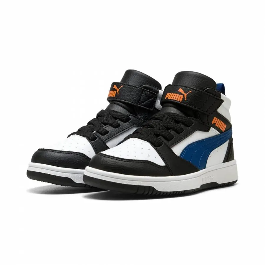 PUMA REBOUND V6 MID AC+PS 393832 31 WHITE/CLYDEROYAL/BLACK
