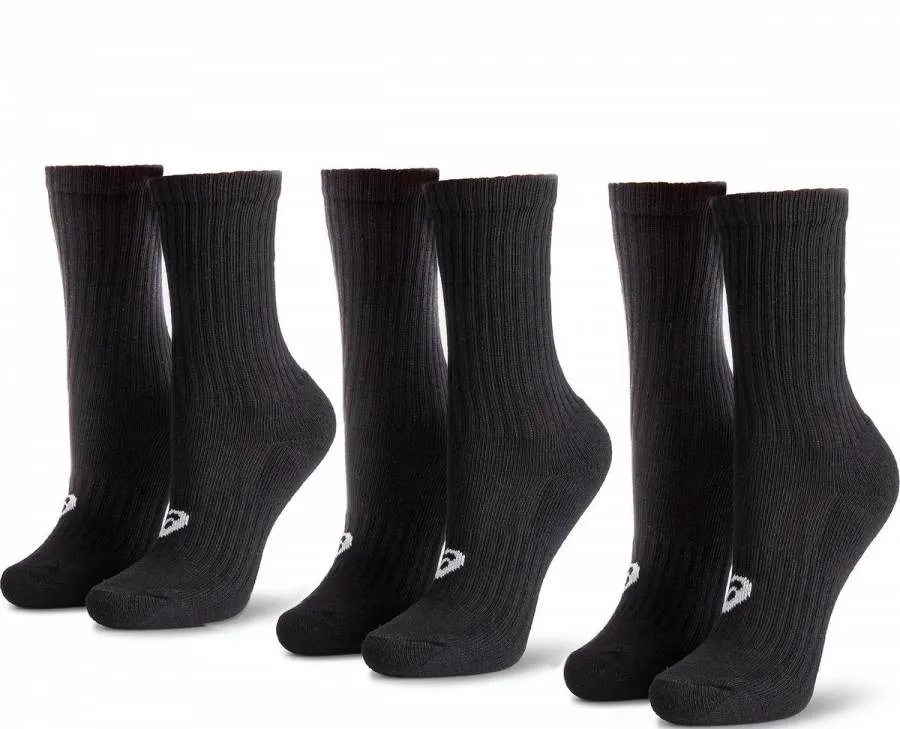 ASICS SPORT SOCKS 3PPK CREW 155204 0900 BLACK