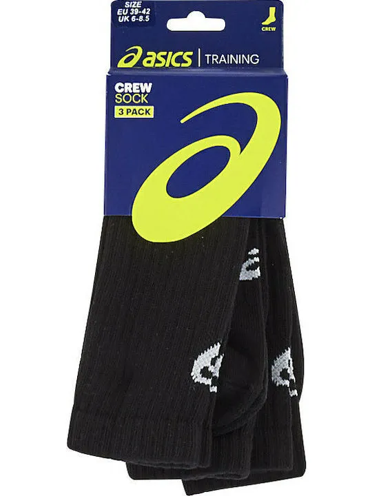 ASICS SPORT SOCKS 3PPK CREW 155204 0900 BLACK