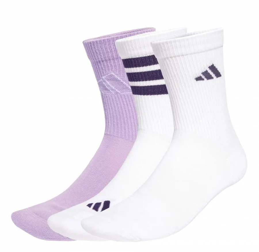 ADIDAS SOCKS LOGO PACK 3PP JW3647 WHITE/AURPLU/PREVIO