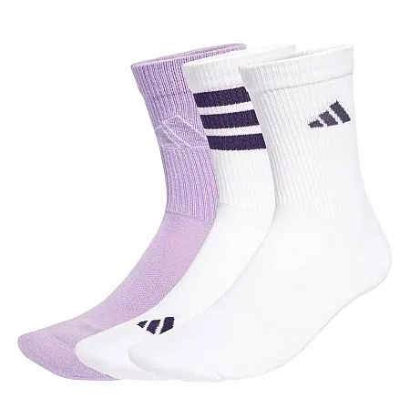 ADIDAS SOCKS LOGO PACK 3PP JW3647 WHITE/AURPLU/PREVIO
