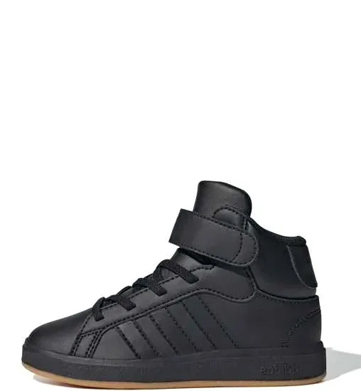 ADIDAS GRAND COURT MID KIDS JR0804 CBLACK/CBLACK/GRESIX