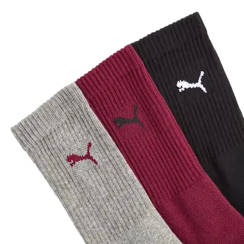 PUMA SOCKS SPORT 3P 880355 37 BURGUNDY/BLACK/GREY