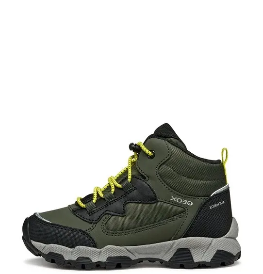 GEOX J MAGNETAR ABX J463ZC 050FU C0914 OUTDOOR MILITARY/LIME