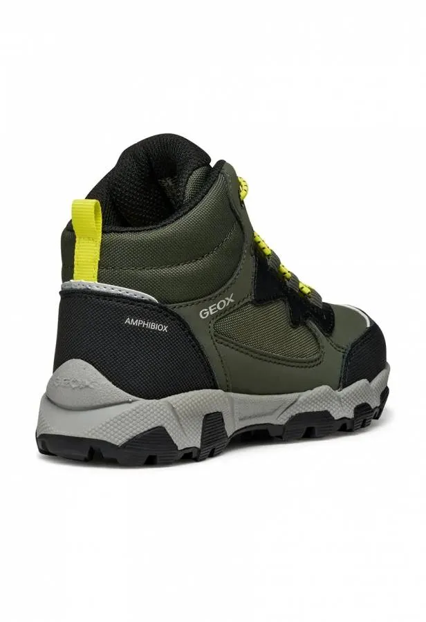 GEOX J MAGNETAR ABX J463ZC 050FU C0914 OUTDOOR MILITARY/LIME