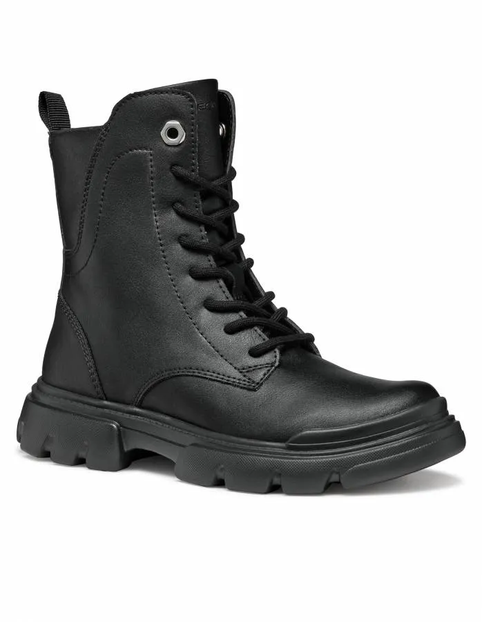 GEOX J JUNETTE J56HVB 000BC C9999 BLACK ANKLE BOOTS