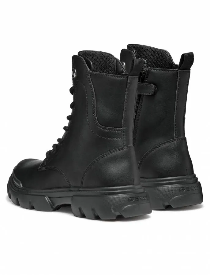 GEOX J JUNETTE J56HVB 000BC C9999 BLACK ANKLE BOOTS