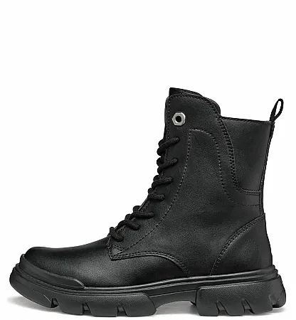 GEOX J JUNETTE J56HVB 000BC C9999 BLACK ANKLE BOOTS