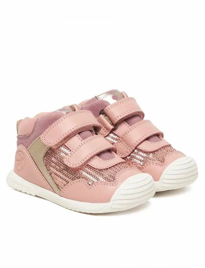 BIOMECANICS BOTIN GIRL FIRST STEPS LENTEJUELAS GIRL  251108 B193 ROSE PETALO