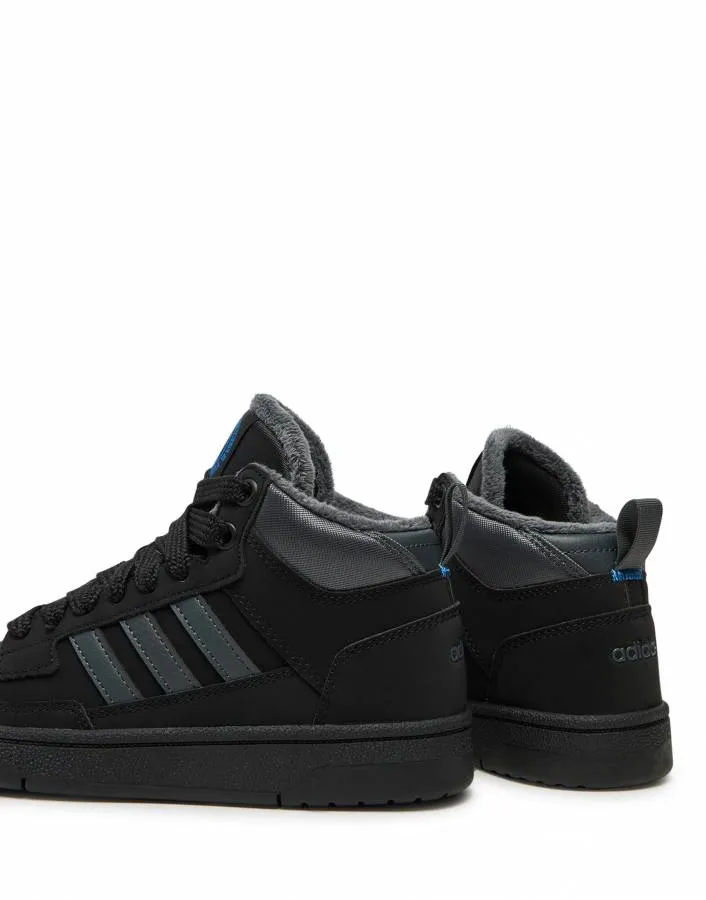 ADIDAS RAPID COURT MID J WINTER JR2804 CBLACK/GRESIX/BROYAL