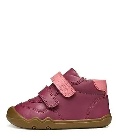 GEOX B STEPPIEUP B5663C 00085 C8H8F DK PURPLE/DK PINK  BABY FIRST STEPS SNEAKERS